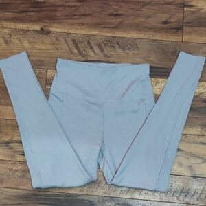 Light Gray Ribbed Leggings